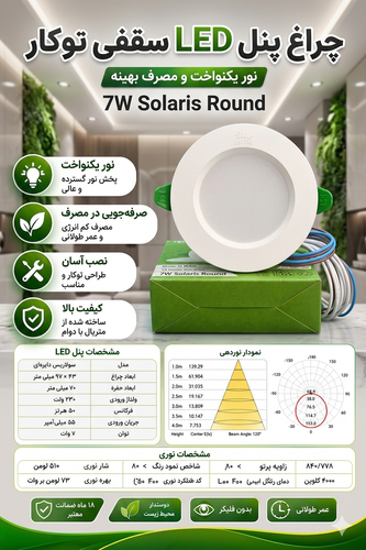 پنل ۷وات سولاریس پارس شعاع توس